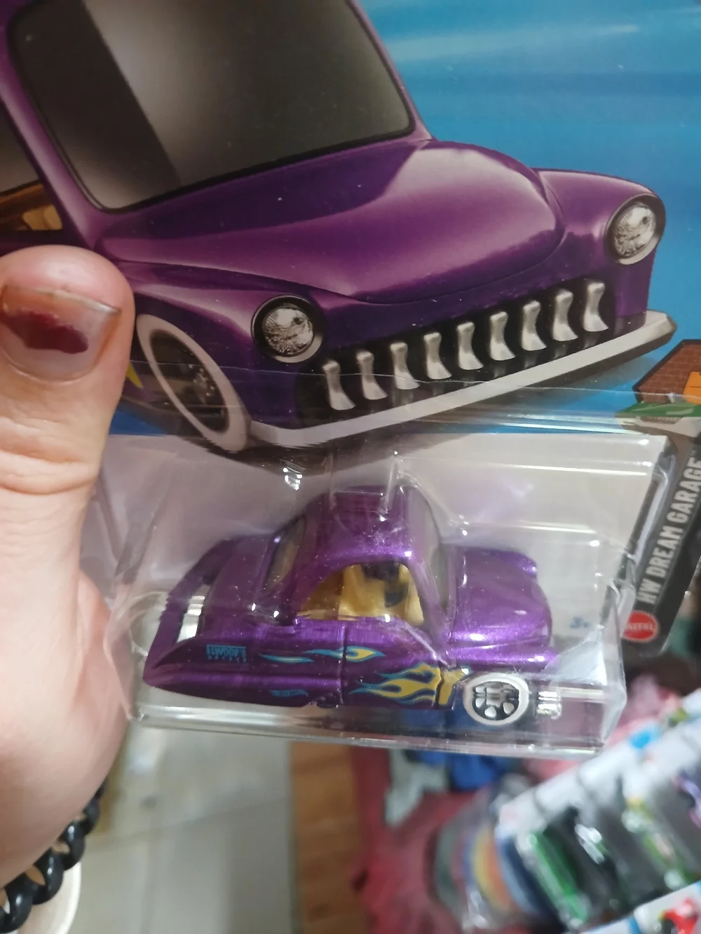 the Tooned Purple Passion from the HW Dream Garage series (numbered 5/5 and 148/